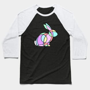 Rainbow stained glass rabbit Baseball T-Shirt